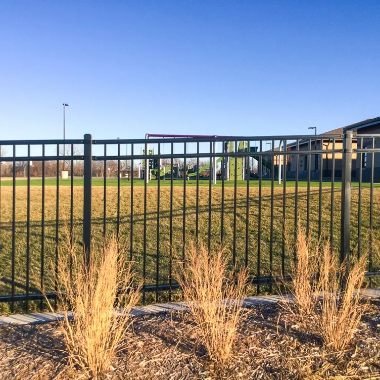 Ameristar black aluminum ornamental metal fence